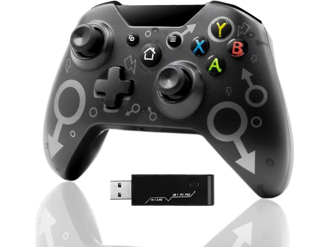 Controlador Xbox Pc Gamepad Sem Fio com Adaptador Sem Fio 2.4Ghz Compatível com One S/One X/One Elite/Xbox Series X/Ps3/Windows 7/8/10 Pret YIZHOOD