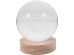 Luminária Noturna Redonda De Led Shineofi Com Base Madeira