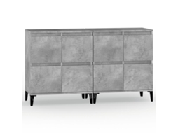 Sideboard, Sideboards Vidaxl Cinzeto Madeira Processada (n/a)