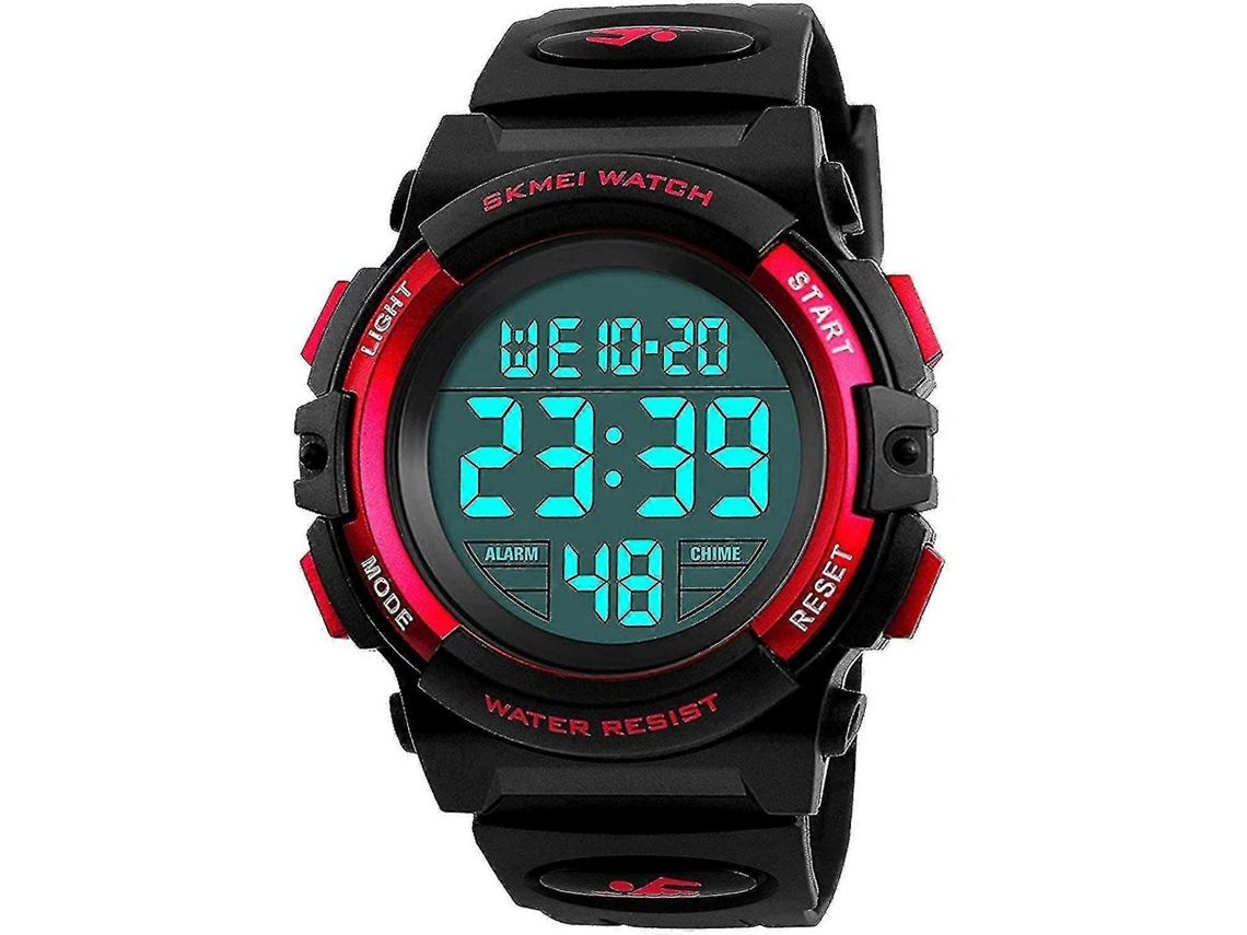 Relógio esportivo digital para meninas, relógio eletrônico analógico casual à prova d'água de quartzo com 7 LEDs coloridos, Ly Ebike