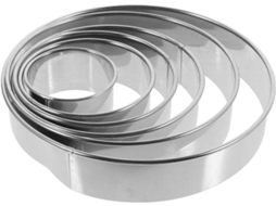 Conjunto de 6 discos antiaderentes de aço inoxidável para o rosto.