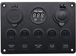 Painel de Comutação Bate papo com Usb Duplo, Voltímetro e Marcha/arrêt Material Marin Yacht 12 SFUSHOS