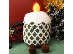 Brinquedo de Pelúcia, Almofada, Decoração MDUG (boneca de Natal com Vela Verde 15cm)