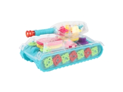 Carro Brinquedo Elétrico Transparente Com Engrenagens Luz E Música 360 Rotação