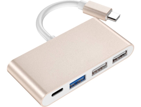 Adaptador HOWEI Type-C to USB HUB (Dourado)