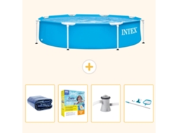 Intex Piscina Com Estrutura Redonda - 244x51 Cm - 5-peças Scb14