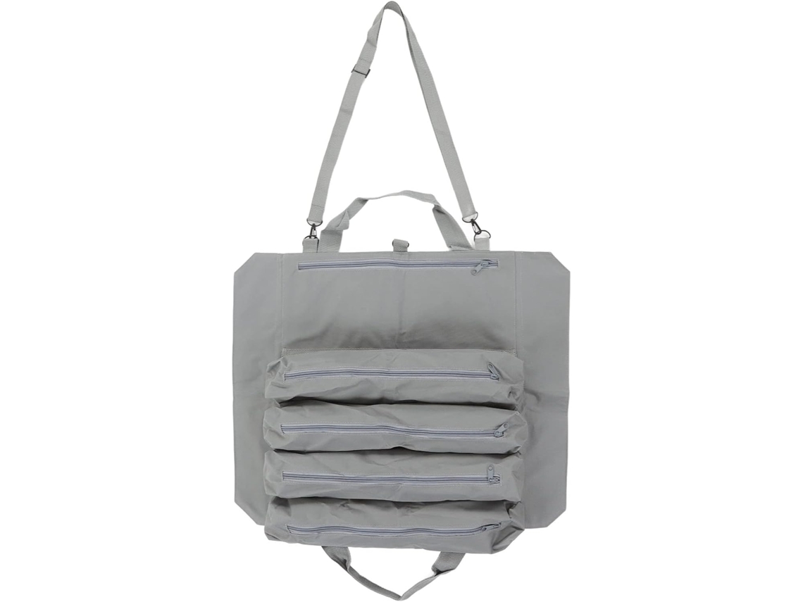 Bolsa dobrável para ferramentas, bolsa com vários compartimentos, portátil e com porta-chaves duplo e organizador com zíper.