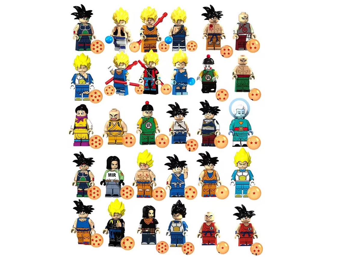 Kit De 30 Peças De Bonecos De Construção Dragon Ball Z Super Saiyajin