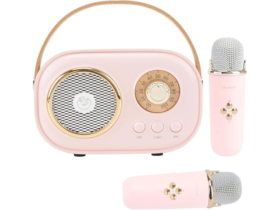 Mini Máquina De Karaokê Para Crianças Alto Falante Bluetooth Portátil Com 2 Microfones Sem Fio Brinquedos Para Presentes De Meninos E Meni Yizhood