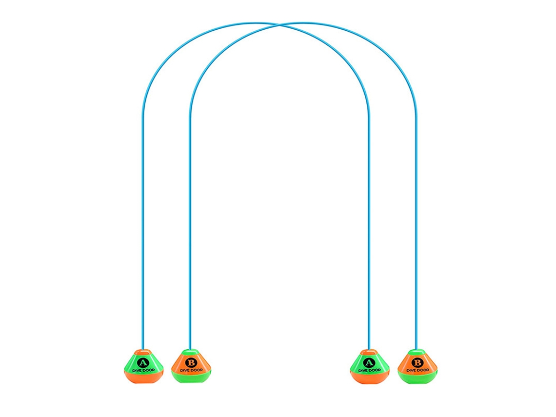 2 Anéis de Mergulho, 4 M de Diâmetro, Brinquedos para Natação, Jogos de Treinamento, Piscina, Infantis para Ao Ar Livre AQUAFORGE