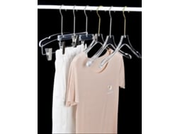 Cabides de acrílico antiderrapantes transparentes Lyx para lojas de roupas (pacote com 10)