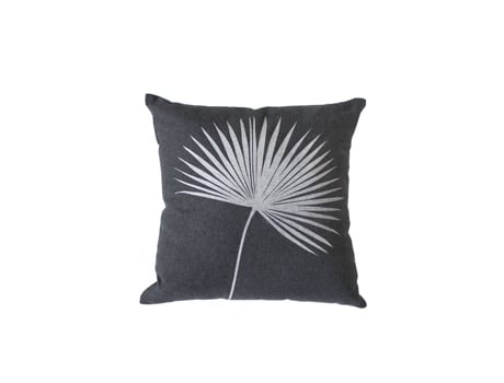 Coussin Quadrado Folha De Palmeira Cinza Escuro 40x40 Cm