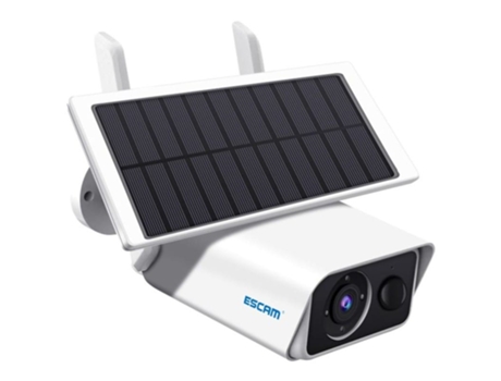 Câmera de Segurança Ip ESCAM Qf180 Solar 3Mp Wifi Branco