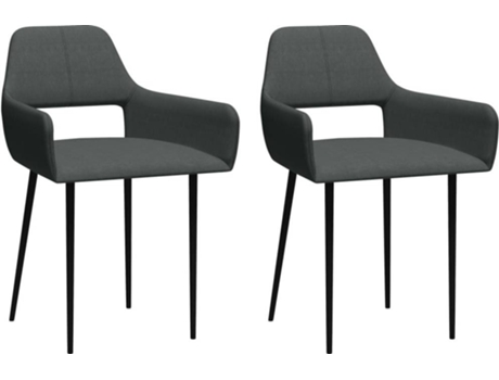 Conjunto 2 Cadeiras de Jantar  322967 (Cinzento - Tecido - 54 x 54 x 79 cm)