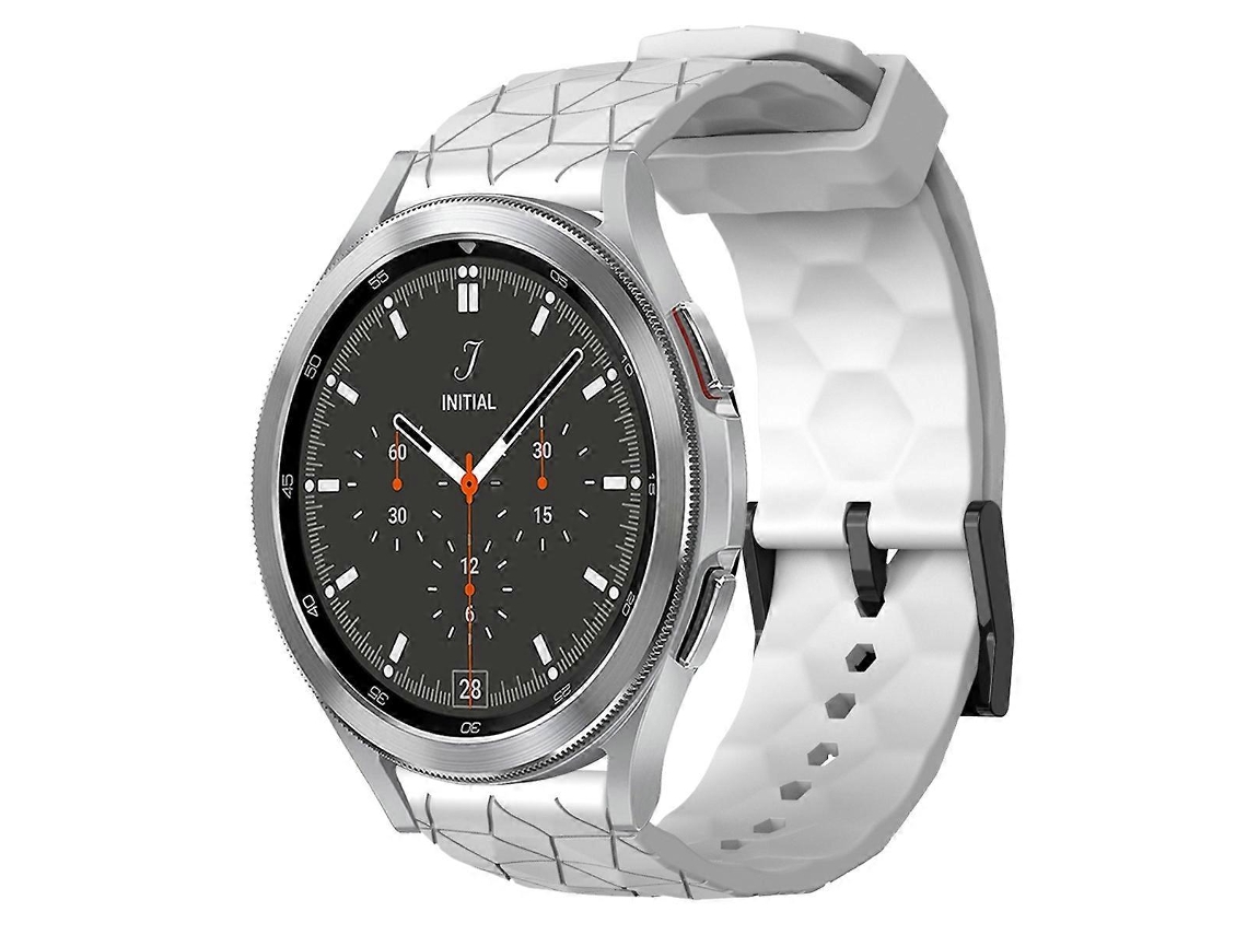Pulseira De Silicone De Cor Sólida Com Estampa De Futebol Para Samsung Galaxy Watch 4 Classic 46mm 20mm