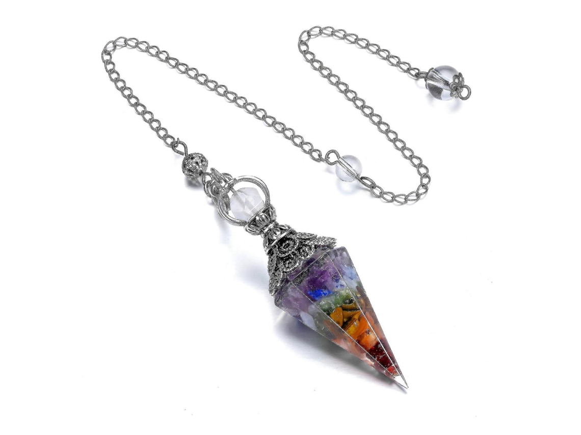 Pêndulo De Cristal De Chakra Hexagonal, Para Reiki E Radiestesia