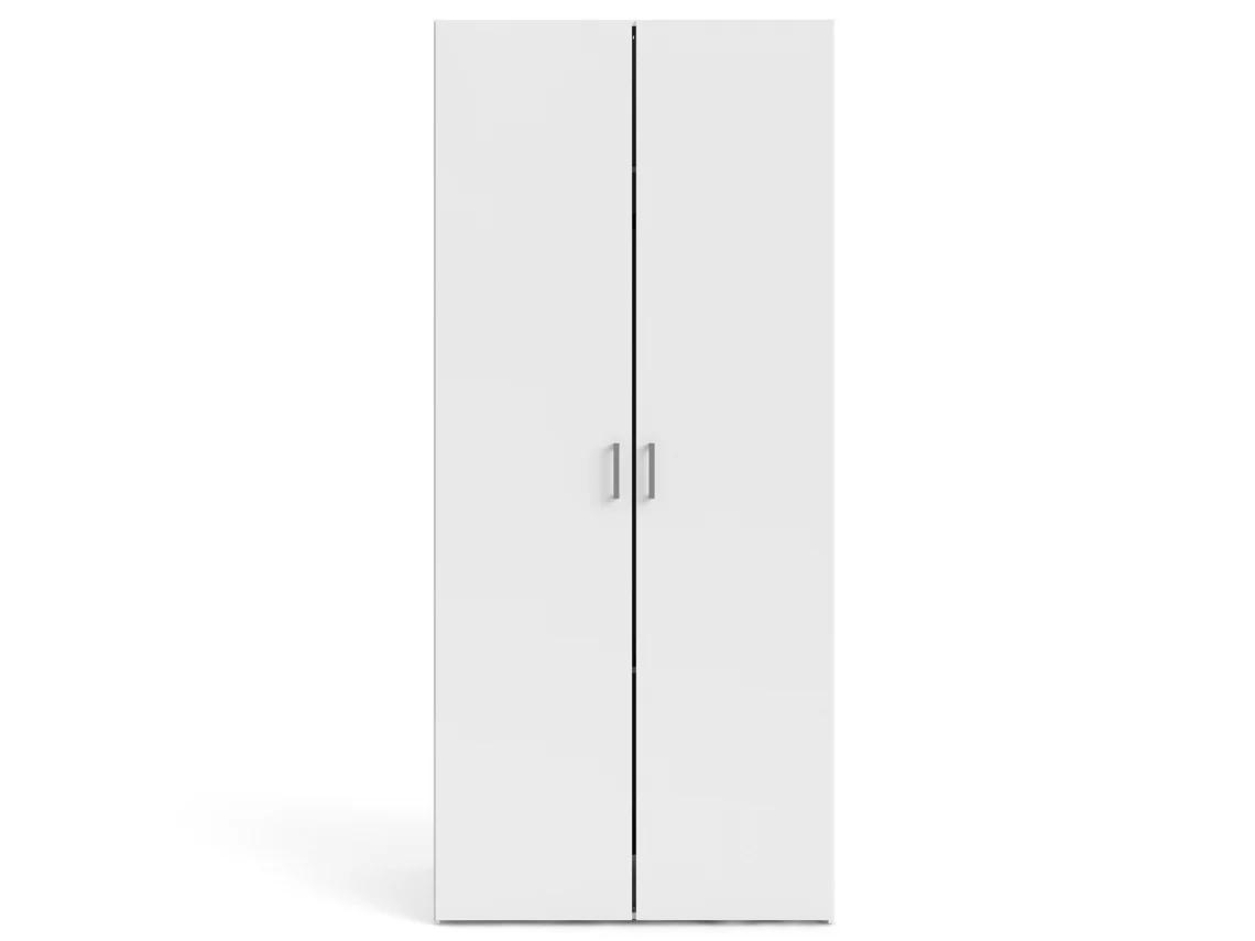 Roupeiro com 2 Portas Lisboa Branco (77.6 x 175.4 x 49.5 cm)