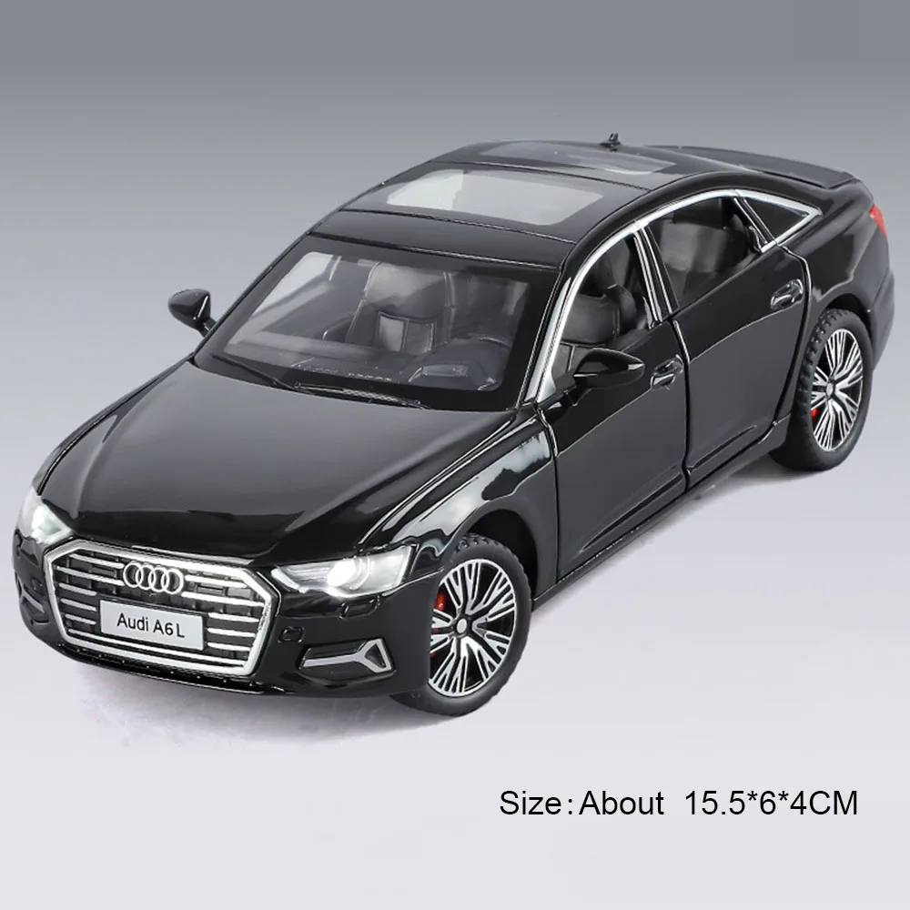 (a6l Preto) Escala 1:32 - Miniatura De Carro Esportivo Em Metal Fundido, Com Portas Que Abrem.