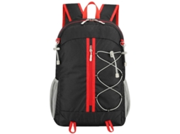 Mochila Dobrável Para Caminhadas, Mochila Leve Para Camping, Trilhas E Viagens, Alças De Malha Respirável, 31x18x45cm Preta