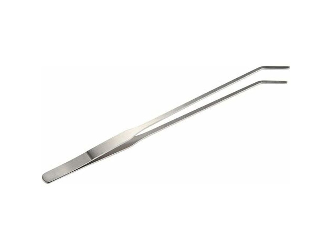 Pinça Curva de Aço Inoxidável de 27cm para Aquário Plantas Vivas