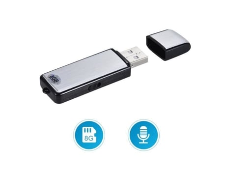 AIBECY 8Gb Digital Dictaphone Usb Stick Spy Recorder Flash Drive Digital 18 Horas de Gravação Recarregável Para-71