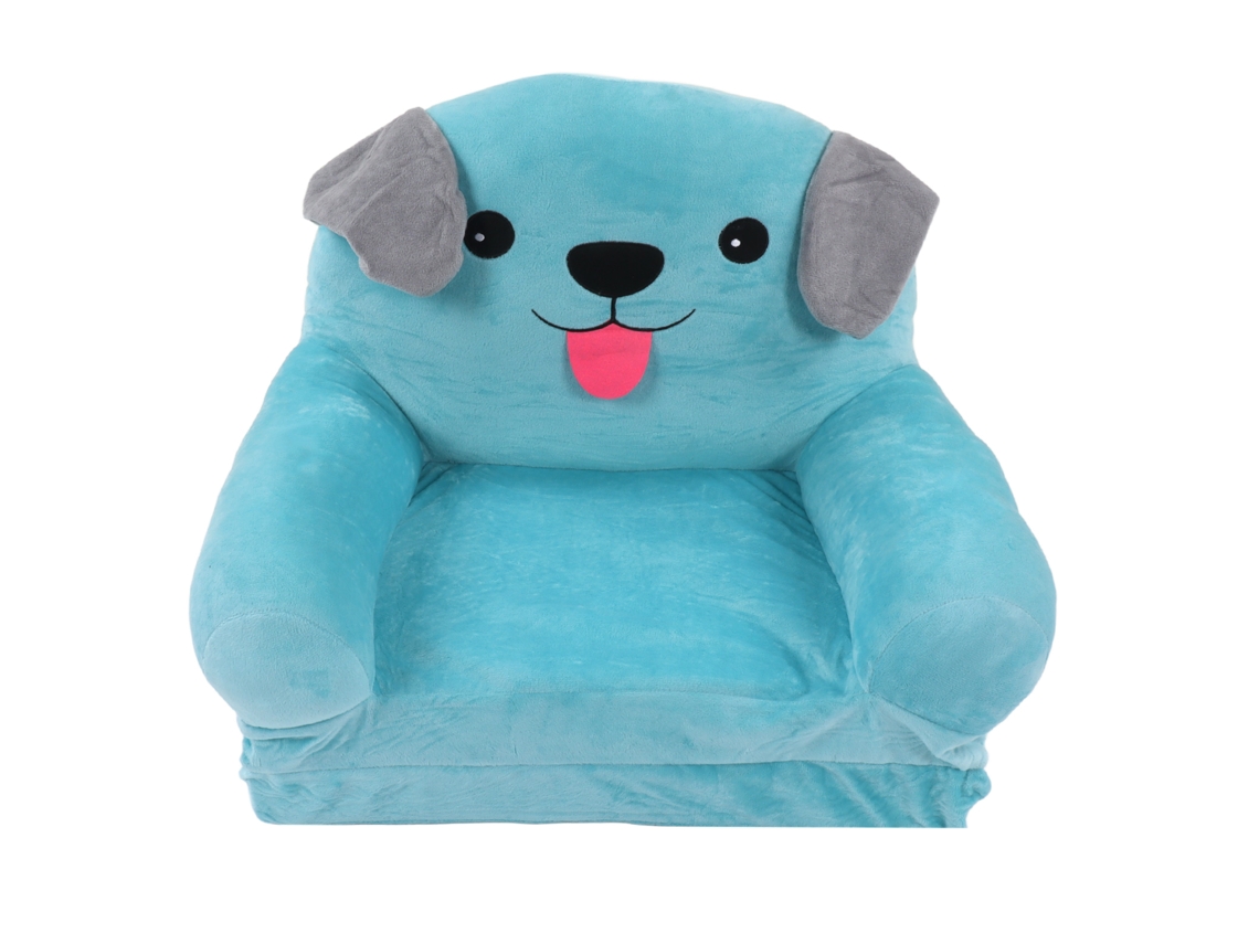 Sofá Infantil Cachorro Azul Bonito Cartun Plegável Sofá Cama Pequeno 2 Camadas