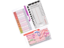 Guia portátil de 7 etapas para interpretação de ECG, bolsa de ferramentas de referência rápida para avaliação da saúde.