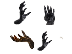 Laxiscreed Decoração De Halloween Com Mão De Demónio Assustadora Para Mesa E Festas De Terror