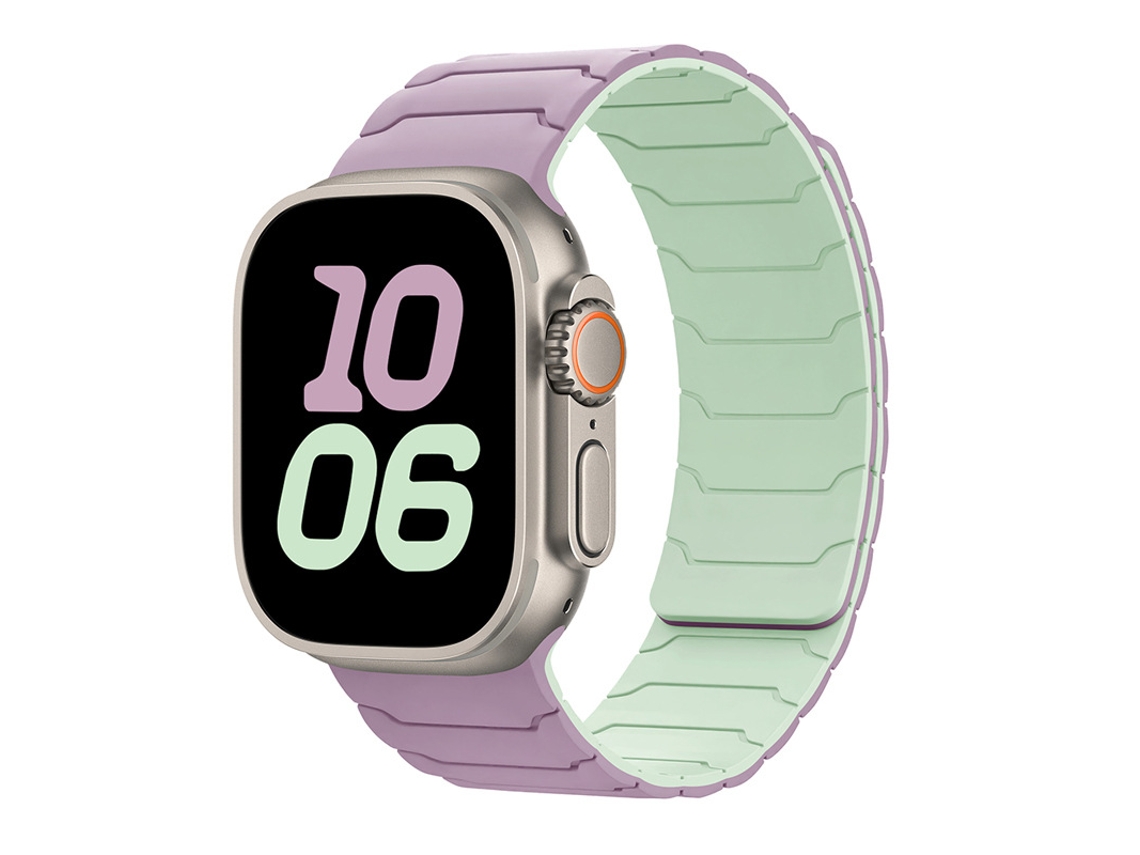 Bracelete Para Apple Watch 42/44/45/46/49mm Verde-roxo Cuich