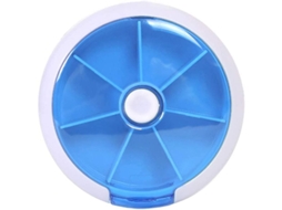 Organizador Semanal de Pílulas, 7 Dias, 3 Horários, Dispenser, com 7 Compartimentos, Azul