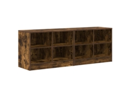 Conjunto 2 Armário De Cama Vidaxl Castanho Derivados De Madeira (66 X 33 X 48 Cm)