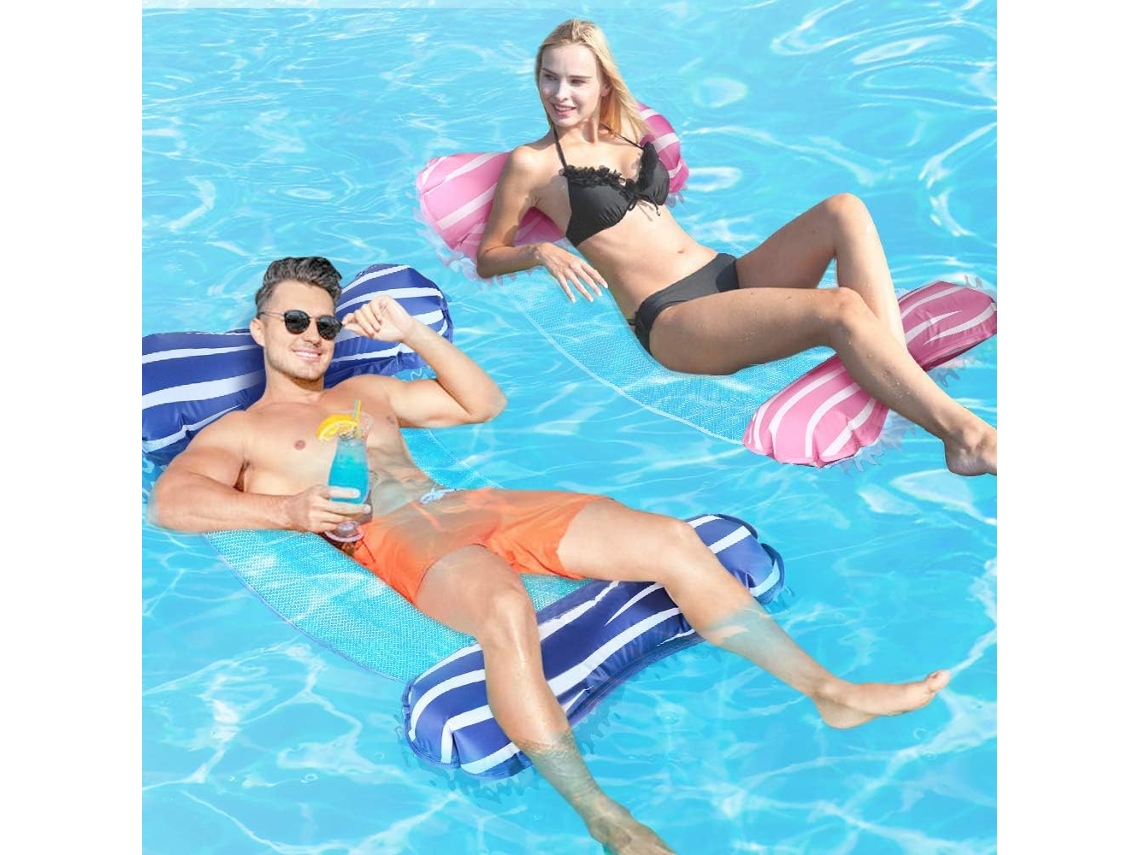 Rede Inflável Para Piscina, Colchão Flutuante 4 Em 1, Cadeira Inflável Para Adultos, Banheira De Hidromassagem, Piscina, Praia, Verão, Diversão, Rosa,