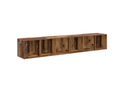 Conjunto 2 Conjunto De Móvel De Tv Vidaxl Castanho Derivados De Madeira (37 X 35 X 107cm)