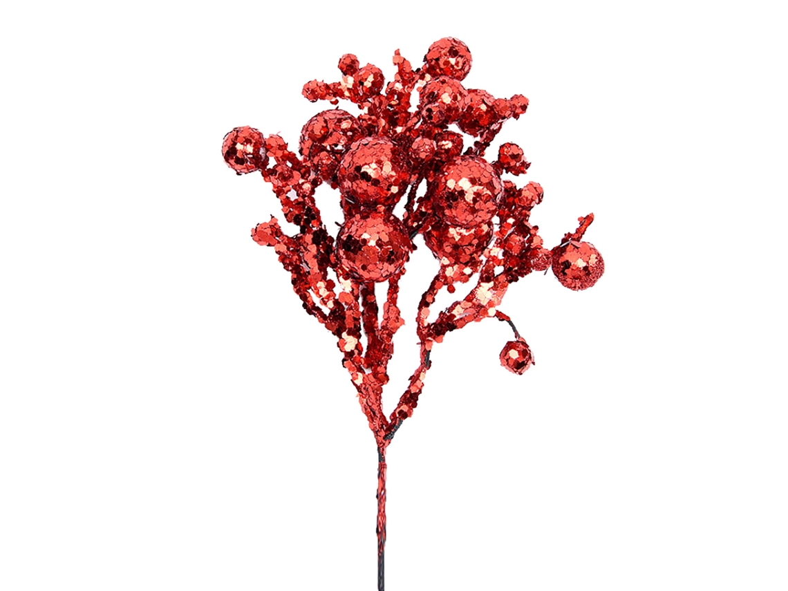 Pacote com 8 Inserções de Natal em Espuma, Fruta Vermelha LAXISCREED