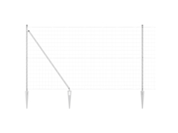Conjunto 1 Cerca Externa Vidaxl Prateado Aço (10 X 1,5 M)