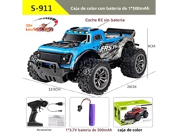 (azul, 1 Bateria) Carro De Controle Remoto 4wd 2.4g Em Escala 1:20, Velocidade Máxima De 30 Km/h, Com Torre.