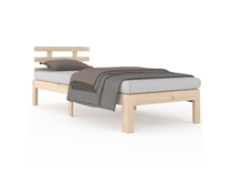 Estrutura de Cama Solteiro 90x190 Cm Madeira Maciça MAISON EXCLUSIVE