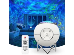 Rebe projetor de Galáxia com Luz Noturna, Projeção 360°, Controle Remoto e 14 Modos para Crianças e Adultos