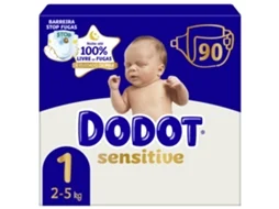 Fraldas Sensitive 2 5kg T1 Dodot