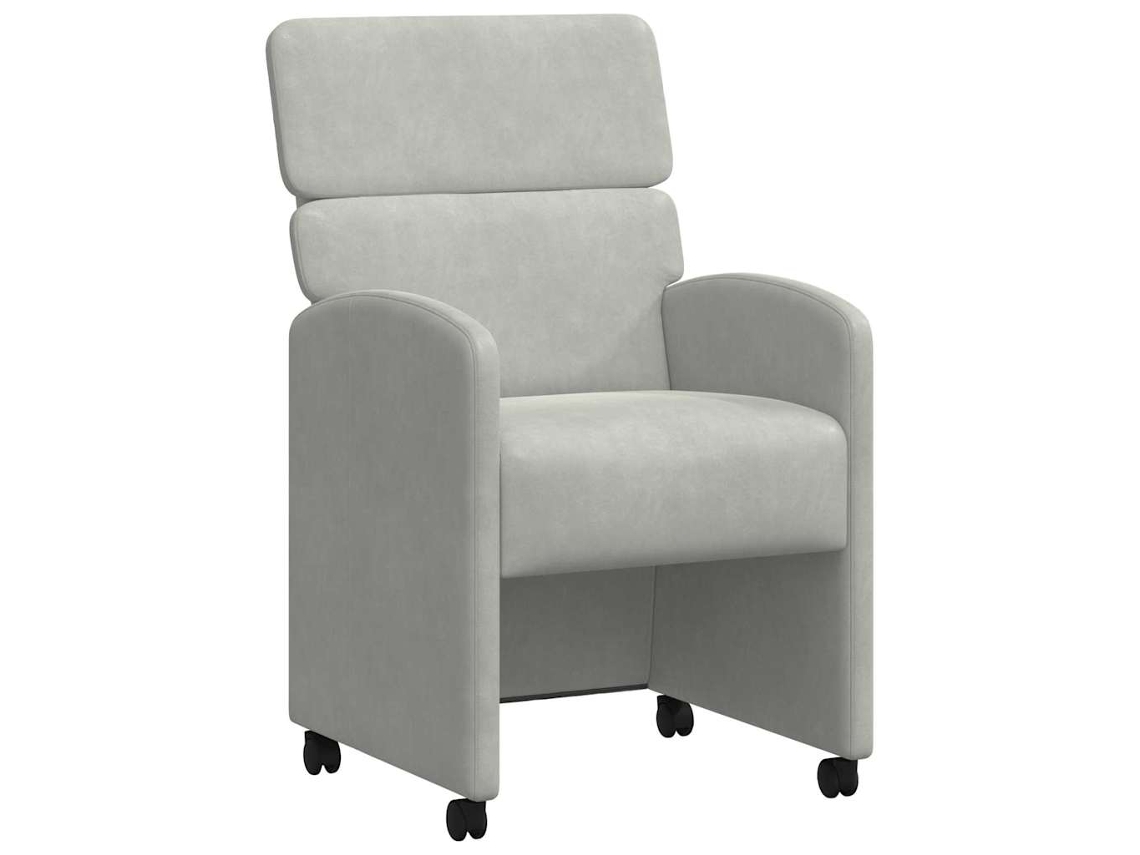 Conjunto 2 Cadeiras De Jantar Vidaxl Cinzento-claro Veludo (58 X 65 X 98 Cm)