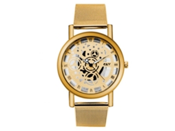 Reloj Electrónico De Metal Para Mujer Y Hombre Con Correa Ajustable Moda (oro)
