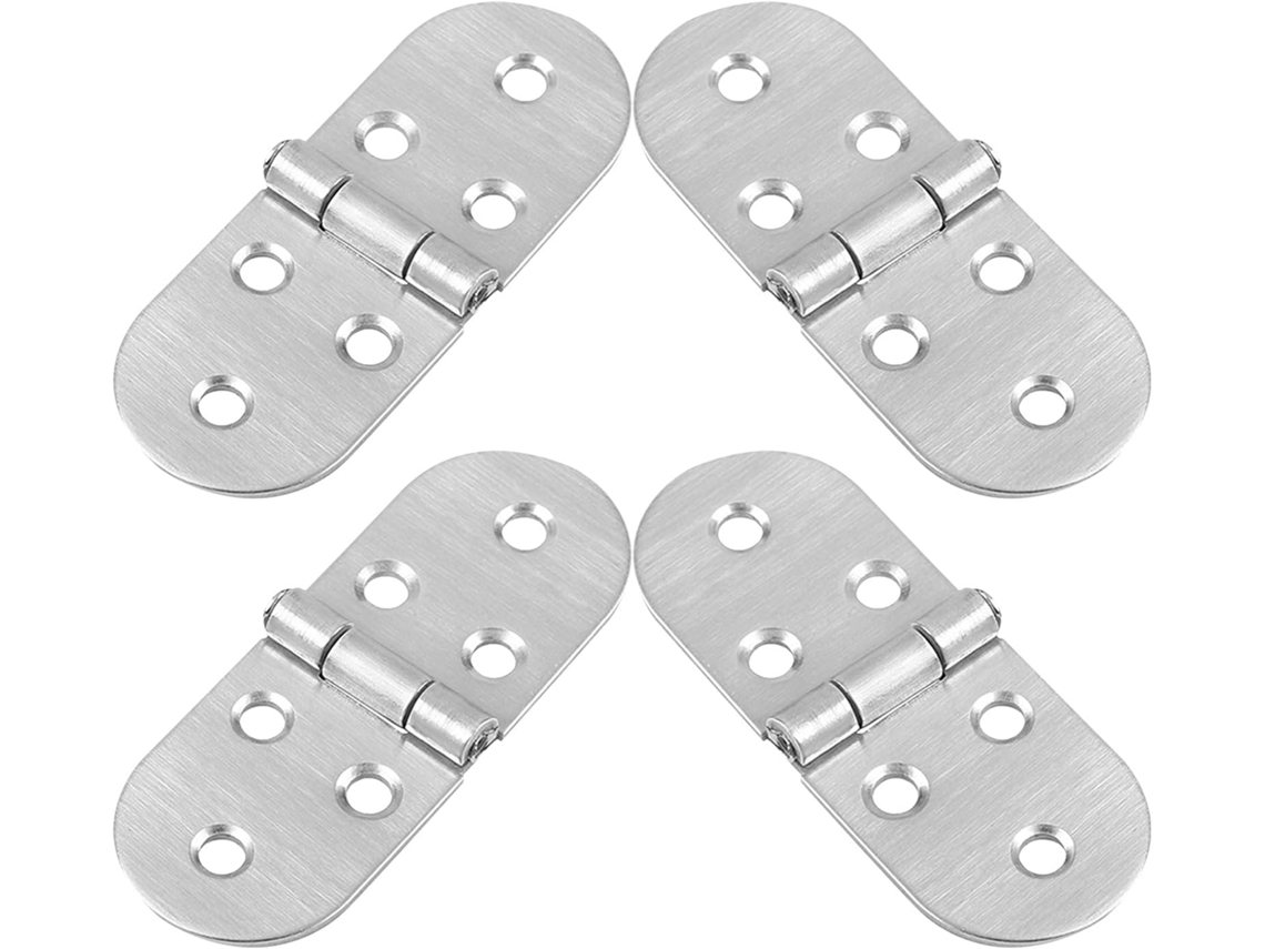 Dobradiças De Aço Inoxidável Zerodeko Para Mesa Dobrável Com Bordas Arredondadas, Bandeja De Mordomo E Dobradiças Para
