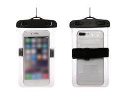 Capa Impermeável Para Celular ipx8 Capa Protetora Universal À Prova D'água Para Smartphones De 5,1 A 6,0 Polegadas - Transparente
