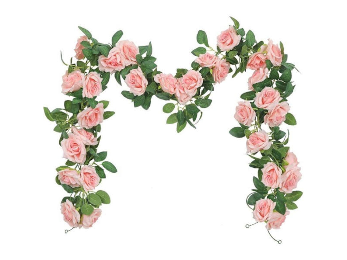 Kit com 3 Arranjos de Flores Artificiais Suspensas, Cestas de Rosas, Casamento para Jardim AQUAFORGE (6, 0 M por Arranjo)