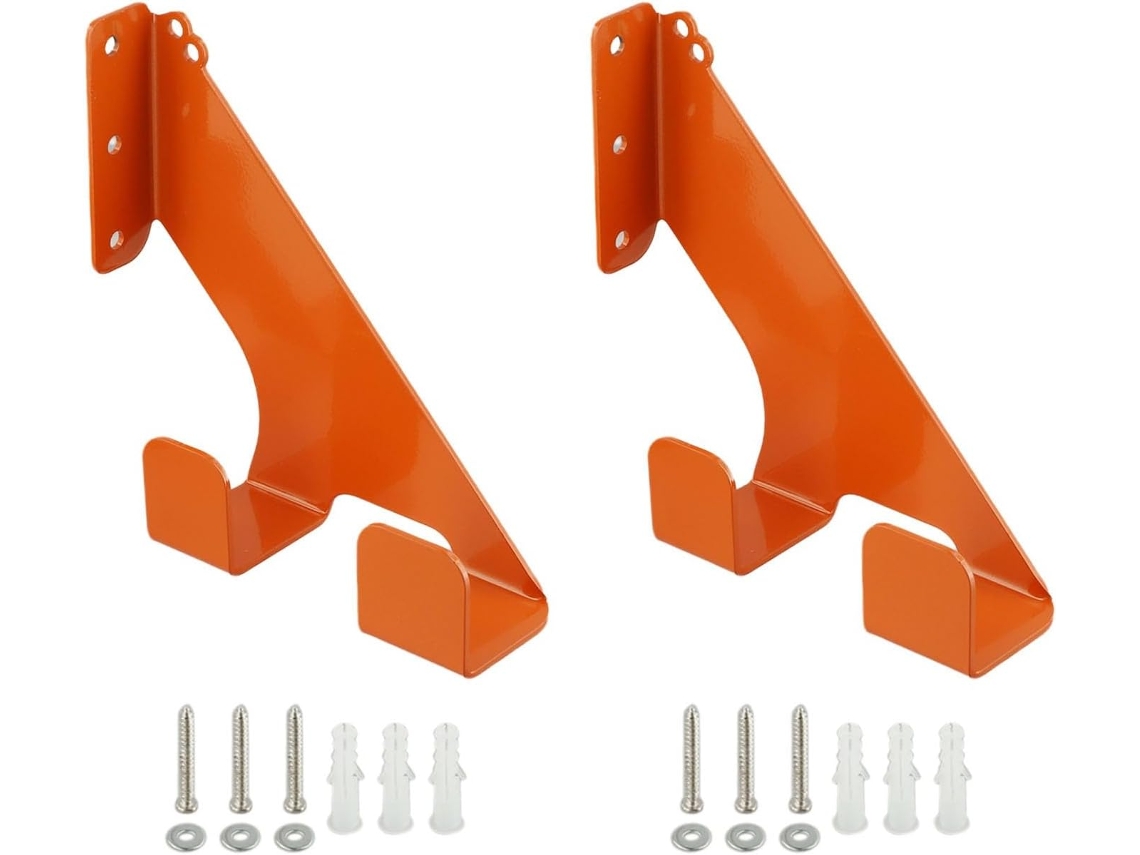 Conjunto De 2 Suportes De Parede Reforçados Para Motosserra, Organizador De Garagem