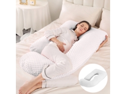 Almofada para Grávidas, Travesseiro de Corpo Inteiro, Item Essencial para a Maternidade SPQMENT (65x90x175cm branco)