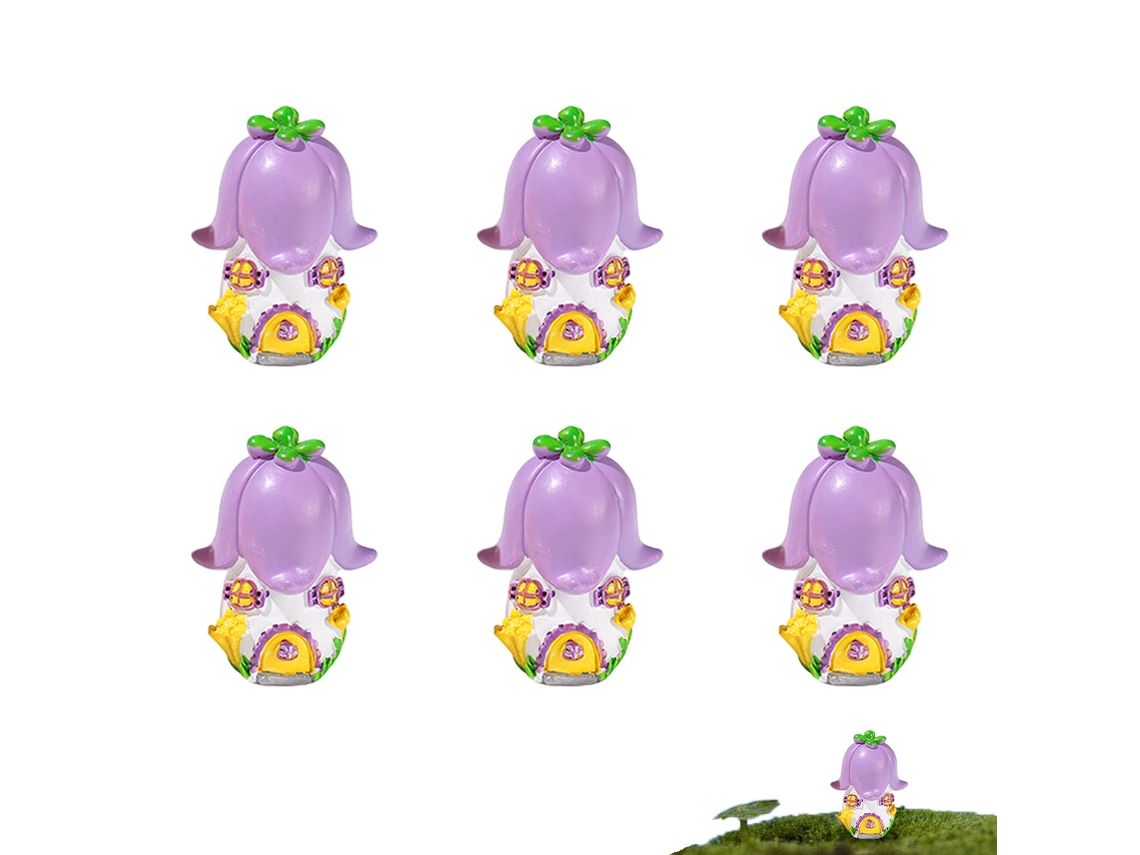 6Pcs Castelo Micropaisagismo Musgo Suculento Acessórios de Vaso de Flores Decoração de Bolo de Mesa NEVEANCE