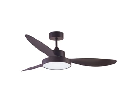 Ventoinha de Tecto Tulum Castanha 3 Palas 25W Led 300040006000K Alt.39Xd.120Cm FERRIMEX