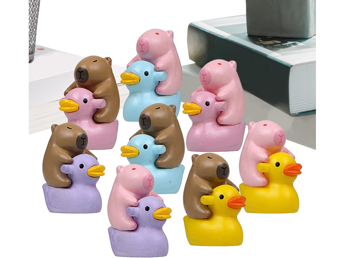 Miniaturas de Patos 8 Miniaturas de Patos para Decoração Pequenos Animais Decorativos para Mesa, Sala de Estar e CHABERLU