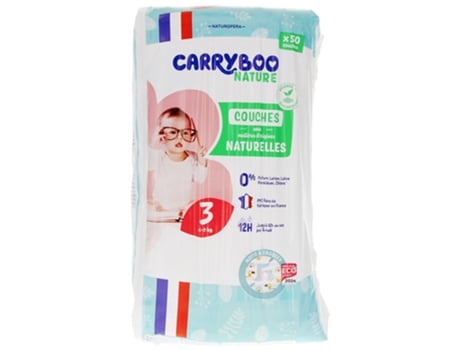 Fraldas Nature Motif 50 Fraldas Tamanho 3 4-9 kg CARRYBOO